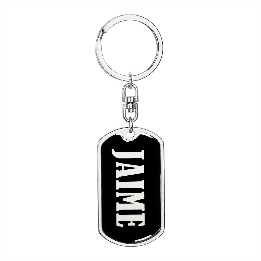 Jaime v02 - Luxury Dog Tag Keychain