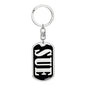 Sue v02 - Luxury Dog Tag Keychain