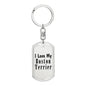 Love My Boston Terrier - Luxury Dog Tag Keychain