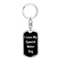 Love My Spanish Water Dog v5 - Luxury Dog Tag Keychain