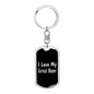 Love My Great Dane v2 - Luxury Dog Tag Keychain
