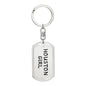 Houston Girl v4 - Luxury Dog Tag Keychain