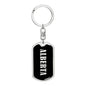Alberta v02 - Luxury Dog Tag Keychain