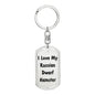 Love My Russian Dwarf Hamster - Luxury Dog Tag Keychain