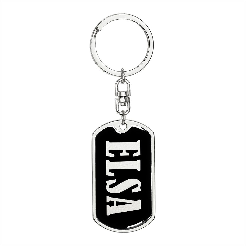 Elsa v02 - Luxury Dog Tag Keychain