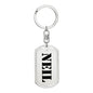 Neil - Luxury Dog Tag Keychain