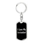 Love My Newfoundland v2 - Luxury Dog Tag Keychain