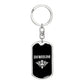 Jacqueline v02a - Luxury Dog Tag Keychain