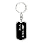 Air Force Wife v2 - Luxury Dog Tag Keychain