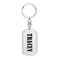 Tracey v01 - Luxury Dog Tag Keychain