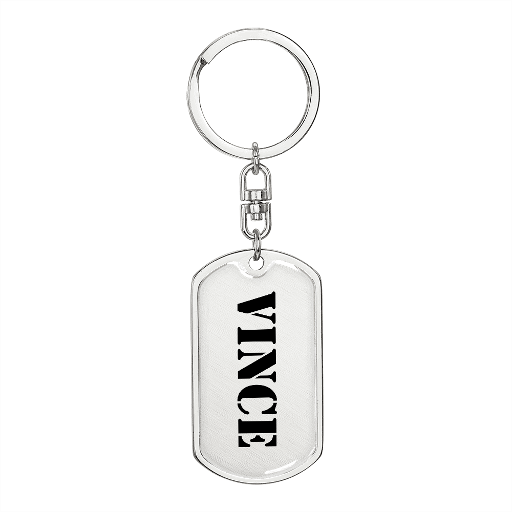 Vince - Luxury Dog Tag Keychain