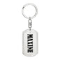 Maxine v01 - Luxury Dog Tag Keychain