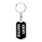 Army Sister v2 - Luxury Dog Tag Keychain