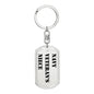 Navy Veteran's Niece - Luxury Dog Tag Keychain