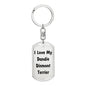 Love My Dandie Dinmont Terrier v4 - Luxury Dog Tag Keychain