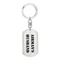 Airman's Husband - Luxury Dog Tag Keychain