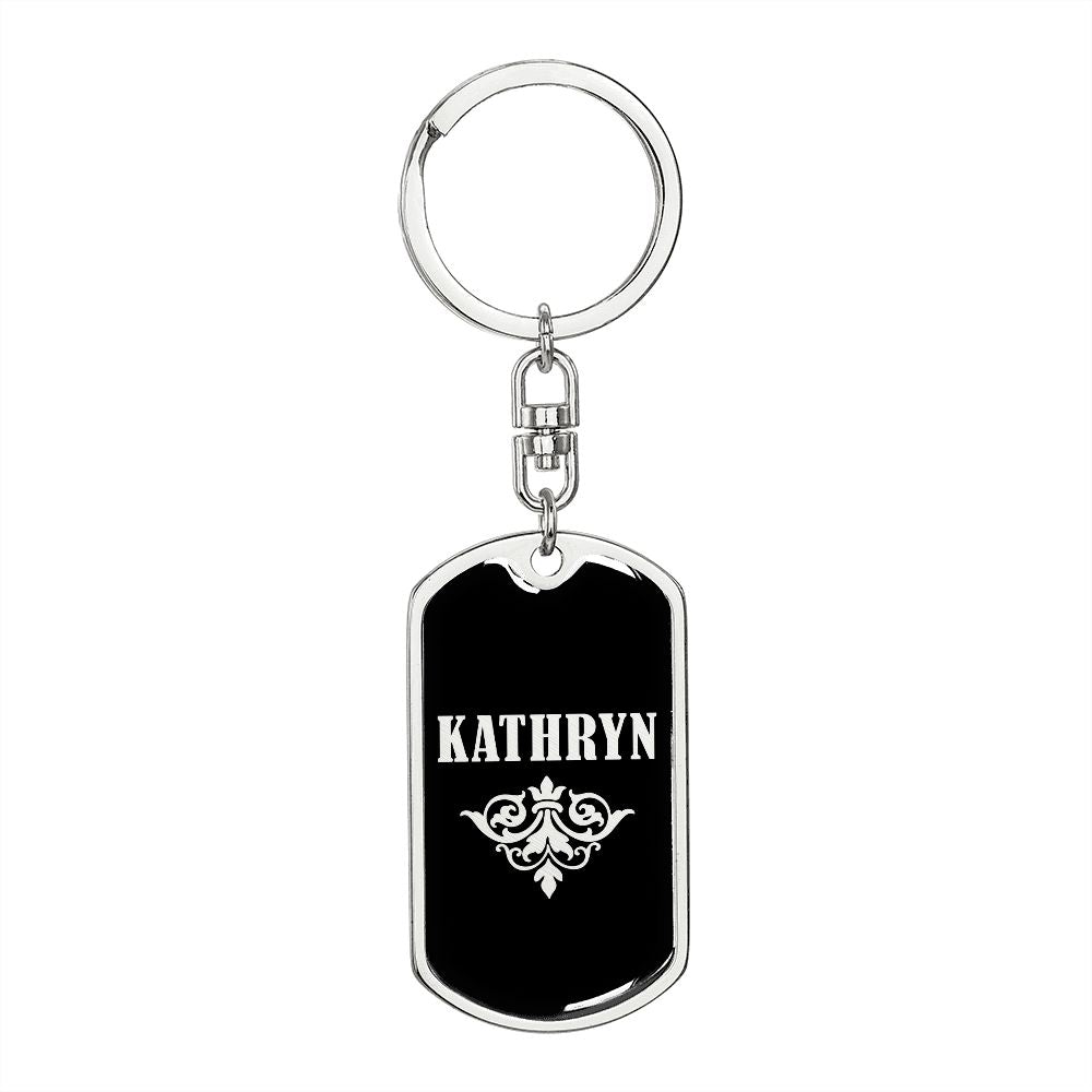 Kathryn v02a - Luxury Dog Tag Keychain