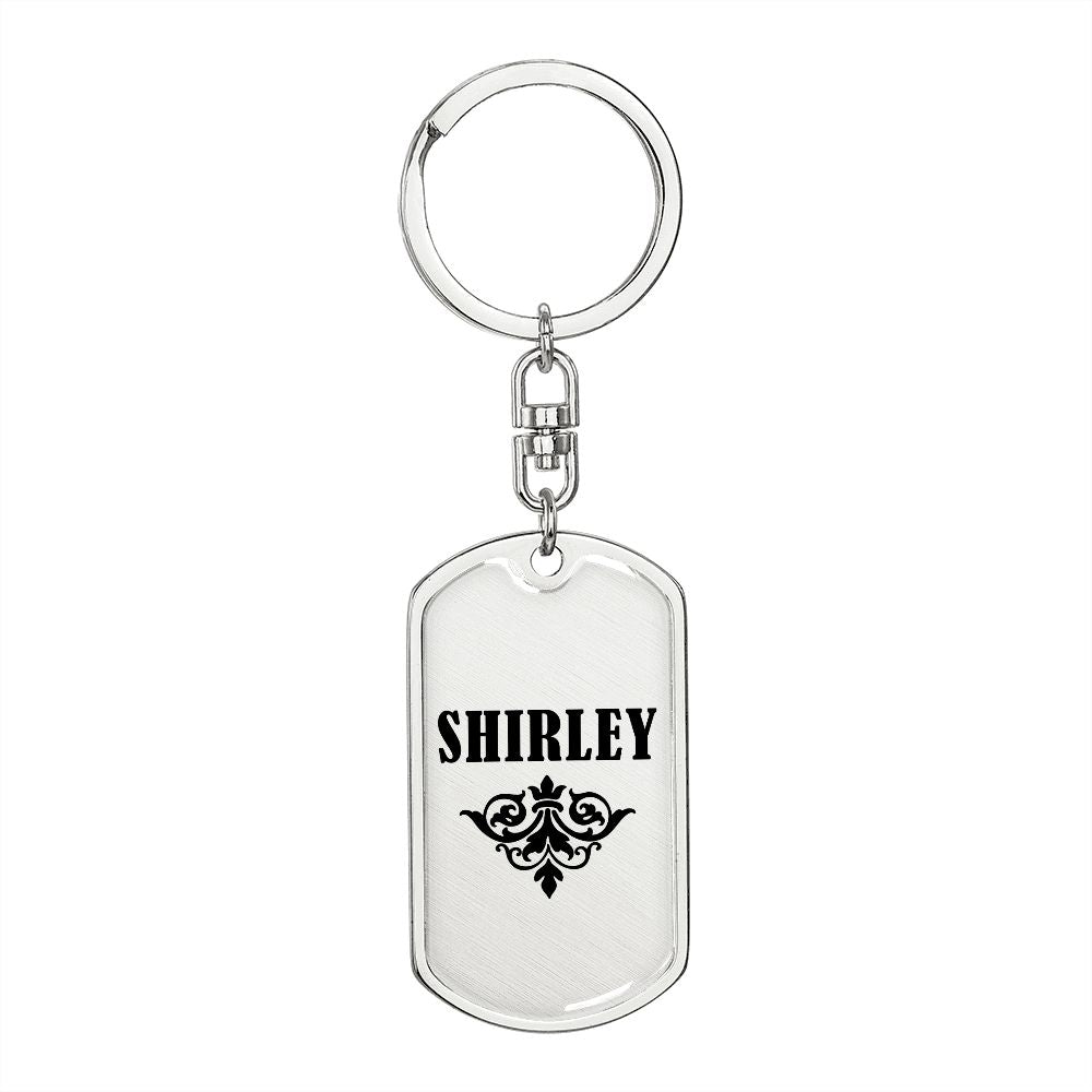 Shirley v01a - Luxury Dog Tag Keychain