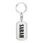 Sarah v01 - Luxury Dog Tag Keychain