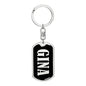 Gina v02 - Luxury Dog Tag Keychain