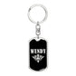 Wendy v02a - Luxury Dog Tag Keychain