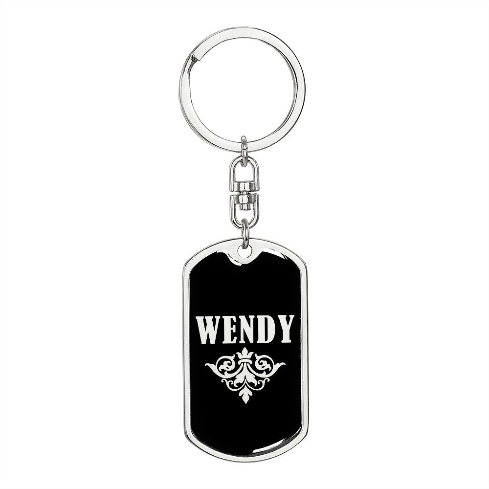 Wendy v02a - Luxury Dog Tag Keychain