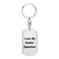 Love My Panther Chameleon - Luxury Dog Tag Keychain