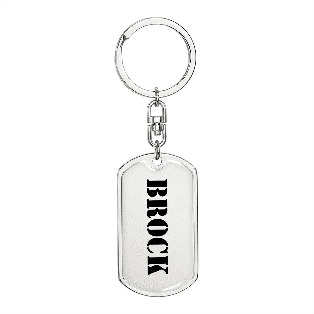Brock - Luxury Dog Tag Keychain