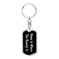 Basenji's Home v2 - Luxury Dog Tag Keychain