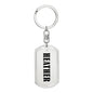 Heather v01 - Luxury Dog Tag Keychain