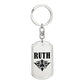 Ruth v01a - Luxury Dog Tag Keychain