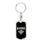 Rachel v02a - Luxury Dog Tag Keychain