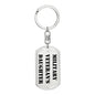 Military Veteran's Daughter - Luxury Dog Tag Keychain