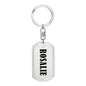 Rosalie v01 - Luxury Dog Tag Keychain