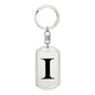 Initial I v1a - Luxury Dog Tag Keychain