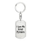 Love My Great Pyrenees - Luxury Dog Tag Keychain