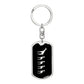 Mama Giraffe With 4 Calves v2 - Luxury Dog Tag Keychain