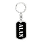 Alan v3 - Luxury Dog Tag Keychain