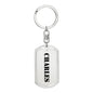 Charles - Luxury Dog Tag Keychain
