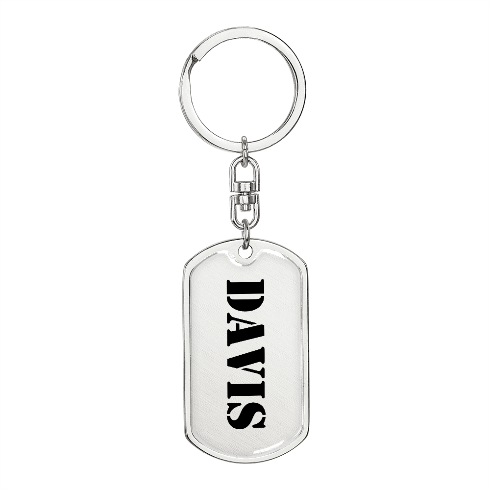 Davis - Luxury Dog Tag Keychain