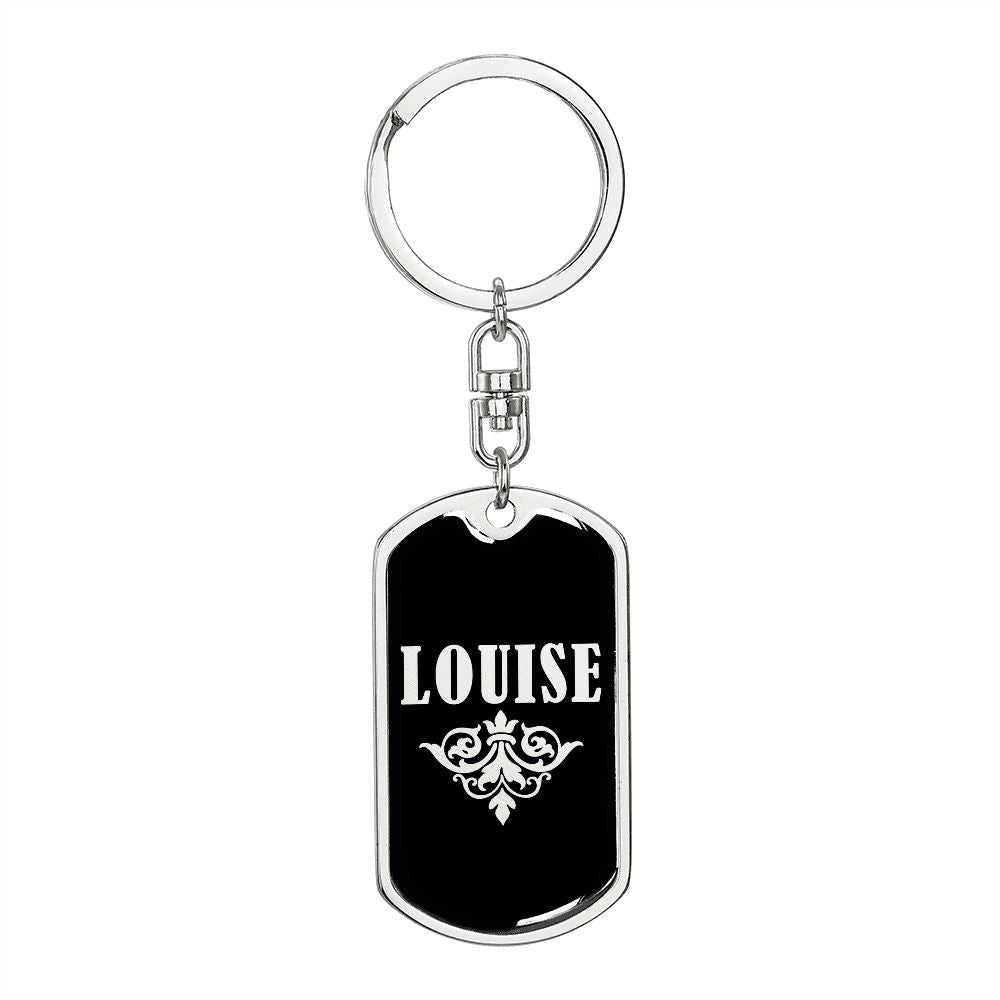 Louise v02a - Luxury Dog Tag Keychain