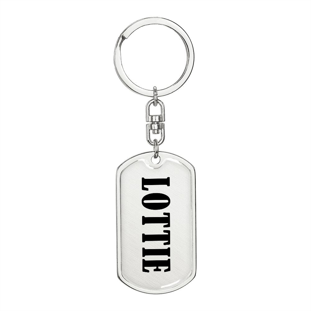 Lottie v01 - Luxury Dog Tag Keychain