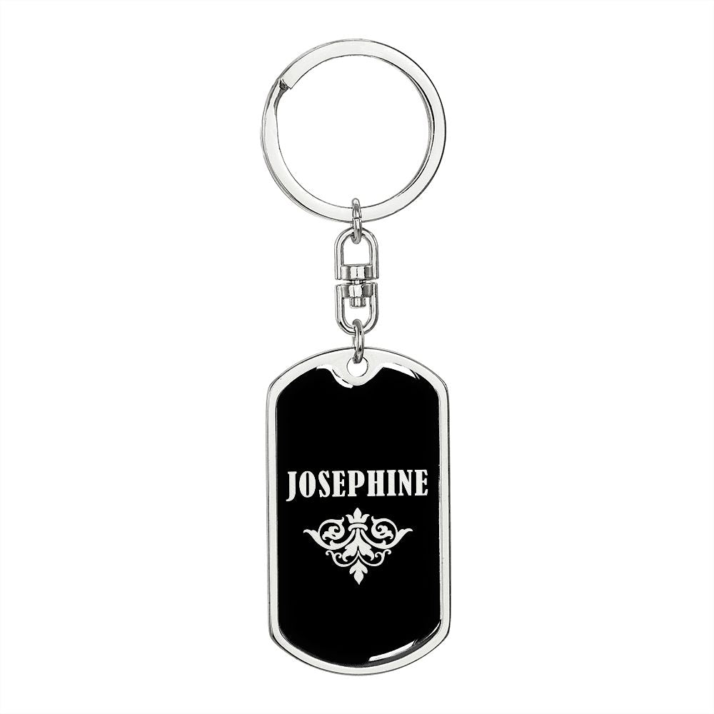 Josephine v02a - Luxury Dog Tag Keychain