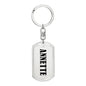 Annette v01 - Luxury Dog Tag Keychain