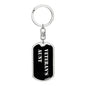 Veteran's Aunt v2 - Luxury Dog Tag Keychain