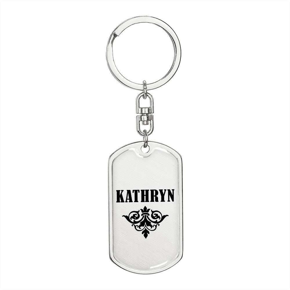 Kathryn v01a - Luxury Dog Tag Keychain