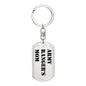 Army Ranger's Mom - Luxury Dog Tag Keychain