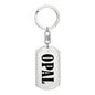 Opal v01 - Luxury Dog Tag Keychain