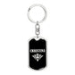 Christina v02a - Luxury Dog Tag Keychain