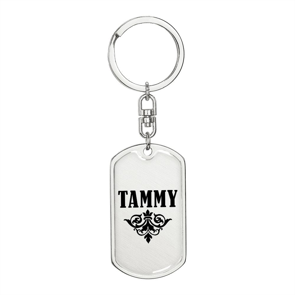 Tammy v01a - Luxury Dog Tag Keychain